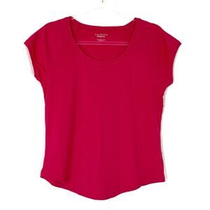 Talbots | Magenta Pima Cotton Casual Scoop Neck Short Sleeve Tee Shirt Womens L